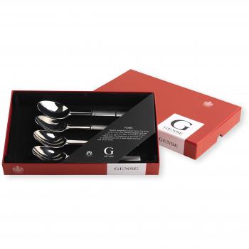 Gense Gunnar Cyrene Nobel cucharas de Postre en Caja, Plata, 4 Piezas