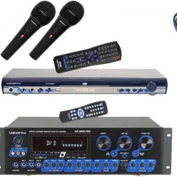 VocoPro KTV-3808 II KTV Digital Karaoke Mixing Amplifier with Speaker Package