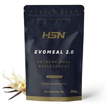 Sustituto de Comidas HSN Evomeal 2.0 Vainilla 500g | Con Proteínas WPC, WPI y MPI | No-GMO, Sin Gluten, Apto para Vegetarianos | Sustituye