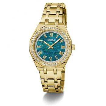 Guess Desire Women's Gold Quartz Watch GW0770L2 with Crystal Accents and Stainless Steel Bracelet