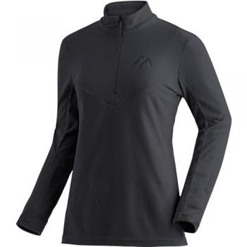 Maier Sports Women's Denise HZ Half-Zip Fleece Midlayer - Easy Care Black
