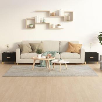 Mesas de salón 2 piezas negro 50x50x40 cm madera multicapa