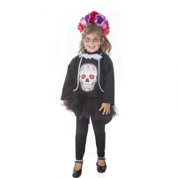 Disfraz de Catrina Calaveras Floral para niña