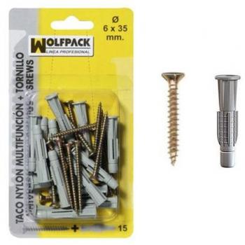 Wolfpack 13131900 Taco Multiacción+Tornillo MU 6x35 mm.