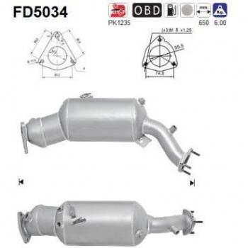 Filtro de partículas AS FD5034 - Alta eficiencia y durabilidad