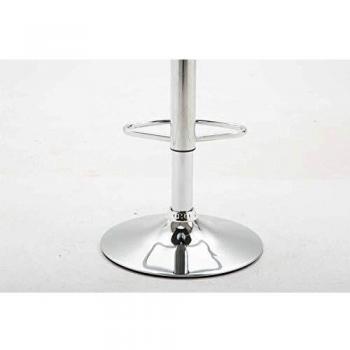 Set de 2 Taburetes Altos Lana V2 con Asiento de Similcuero Negro y Estructura Cromada, Ajustables en Altura y Giratorios
