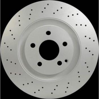 Disco de freno HELLA 8DD 355 128-931 - Alto Carbono, Recubierto, 350mm, 32mm, Interior Ventilado y Perforado para MERCEDES-BENZ