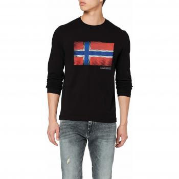 Napapijri SIBU LS Camiseta, Negro