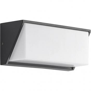 Lindby Malim Lámpara de pared LED para exterior moderna en negro, hecha de aluminio, con 1 llama