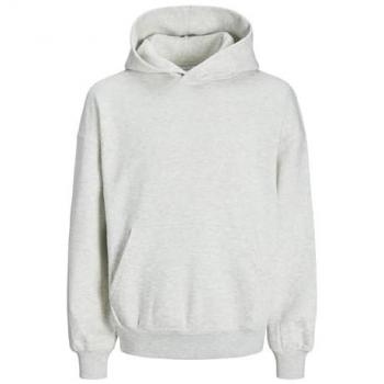 Sudadera Jack&Jones Urban Edge gris claro con capucha y bolsillo canguro para hombre