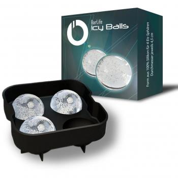 'Bar Life Icy Balls – La moderna forma de silicona para crear cubitos de Ice Balls. con el # 1 TopSeller de los Estados Unidos refrigeración tu tipos de hasta 10 veces más – El 4 x 4,5 cm grandes bolas están la Hit en cada Fiesta de helado
