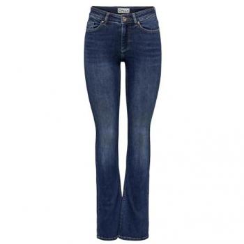 Jeans Flare Medios Only Blush Azul Oscuro para Mujer S/32