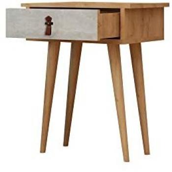 Consola de Aglomerado Rechapado en Melamina 100%, Color Roble Blanco