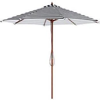 Beliani Sombrilla de jardín en Beige/Blanco Ø260 FERENTILLO