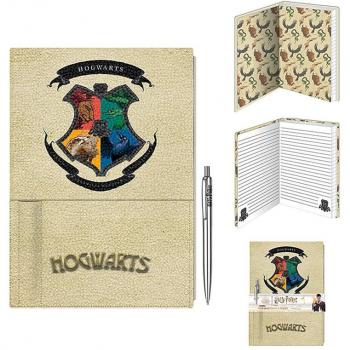 Juego de cuaderno y bolígrafo Harry Potter con cuaderno Hogwarts A5 y bolígrafo