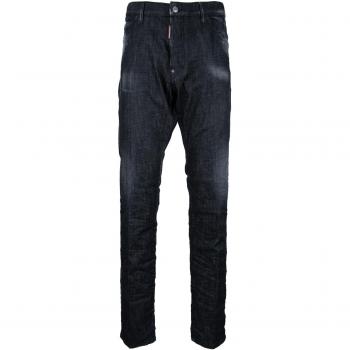 Dsquared2 Black Tapered Slim-Cut Jeans, Male, Size: 2XL