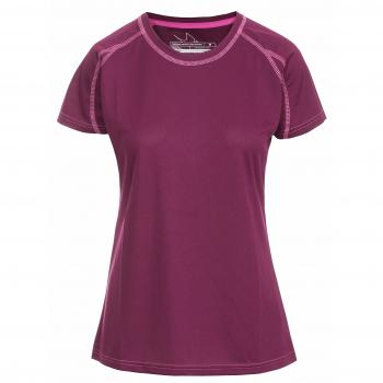 Trespass Mamo – Mujeres de Secado rápido Active Camiseta con Detalles Reflectantes, Mujer, Color Grape Wine, tamaño 2 X-Grande