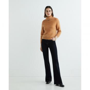 Yas - Pullover de mujer manga larga liso cuello alto