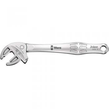 Wera 6004 Joker Self-Setting Spanner, Adjustable Wrench with Maximum Jaw Width of 13mm, Grey Color, Total Length of 154mm