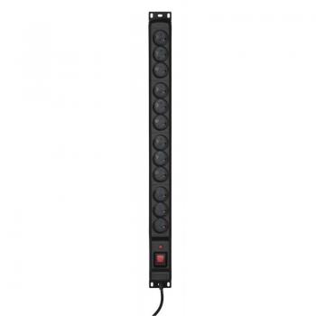 Regleta de alimentación Activejet COMBO 12 tomas 5m color negro