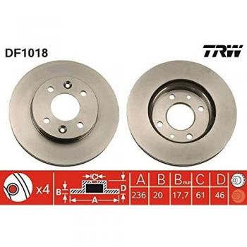 Disco de freno TRW DF1018 - Alta calidad y rendimiento optimizado