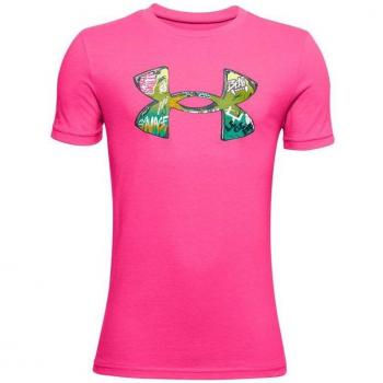 Camiseta de Manga Corta Infantil Under Armour UA Tech Rosa
