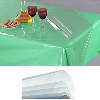 Mantel Mesa Transparente de PVC 15 Micrones - Medida 140x180 cm - Protector de Muebles Antimanchas