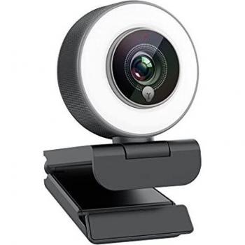 Webcam 1080P para La RetransmisióN de Videojuegos Camara Web Luz Y MicróFono Incorporados Enfoque AutomáTico para Windows 10 Videoconferencias por Skype Mac Xbox en Youtube Facebook