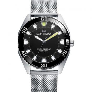 Reloj Mark Maddox Mission HM0128-57 para hombre de acero con malla milanesa