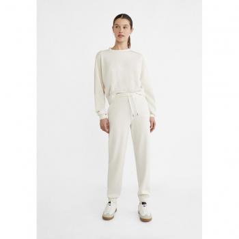 Soft-Touch Ecru Joggers L