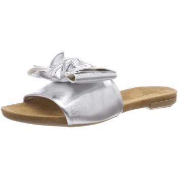 Bianco Cute Bow Slipper, Mocasines para Mujer, Plateado