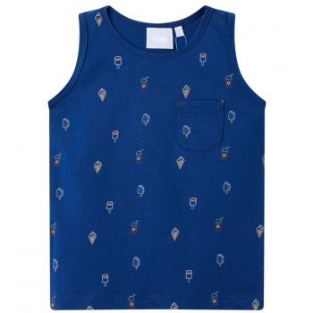 Camiseta sin mangas infantil azul oscuro 128