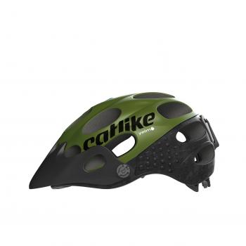 Catlike Yelmo Casco de Ciclismo, Unisex Adulto, Negro / Verde Oscuro, S/54-56