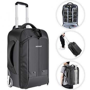 Neewer - Mochila Convertible en Maleta de Ruedas para cámaras SLR/DSLR y Accesorios