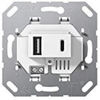 Gira 234900 Dual USB Power Supply Unit Type A/C White