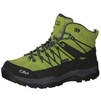 CMP Rigel Mid Shoe Wp Botas de senderismo y trekking unisex para niños, color Verde, talla 38 EU