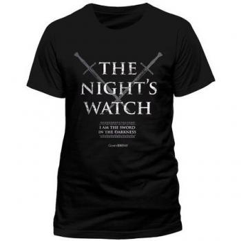 Producto oficial de T-camiseta de manga corta de juego de nieve reloj de mujer con Jon de Juego de Tronos NIGHTS todos los tamaños