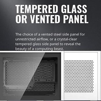 Cooler Master MasterBox NR200P Caja Ordenador Mini ITX, Panel Lateral Cristal Templado, Opciones de Enfriamiento óptimos, Exposición GPU Vertical, Accesibilidad 360 Grados Sin Herramientas, Blanco