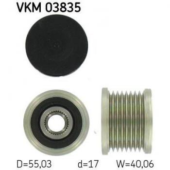 Rueda libre del generador SKF VKM 03835 - Alternador, tipo de producto: rueda libre, características: compatible con varios modelos de vehículos, fabricada por SKF, diseño duradero y eficiente para el funcionamiento del alternador