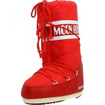 Moon Boot Icon Red Snow Boots for Women, Size 9 US (39/41)