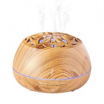Difusor de Aromas y Humidificador Bluetooth LILYWOOD con Efecto Luminoso y Diseño en Madera