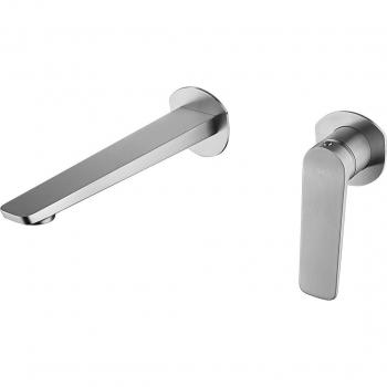 Grifo monomando empotrado de lavabo de acero inoxidable Delos Imex