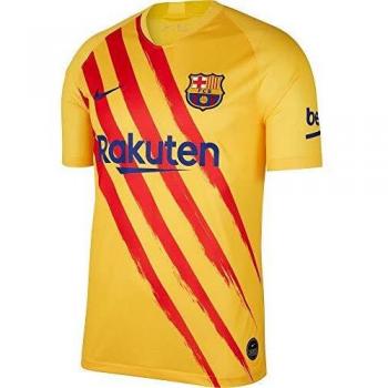 NIKE FCB M Nk BRT Stad JSY SS Elc Camiseta, Hombre, Varsity Maize/Deep Royal Blue, L