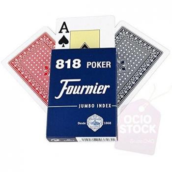 Fournier Nº 818 - Baraja de Poker en Inglés con 55 Cartas, Modelo Profesional
