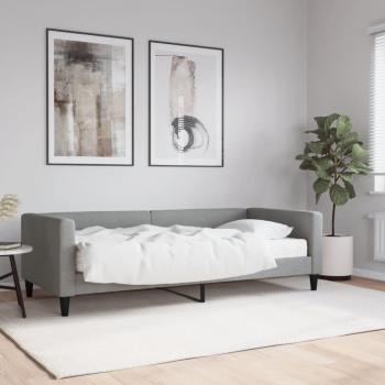 Sofá cama con colchón gris claro 90x200 cm Tela Vidaxl