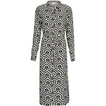 Vestido largo camisero negro Vidaca