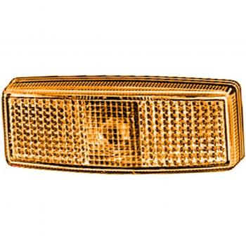 HELLA 2PS 006 717-031 Luz de delimitación lateral - Halógena - 12V - Conexión roscada/montaje exterior - Color de tulipa: amarillo - derecha/izquierda - Cant.: 1