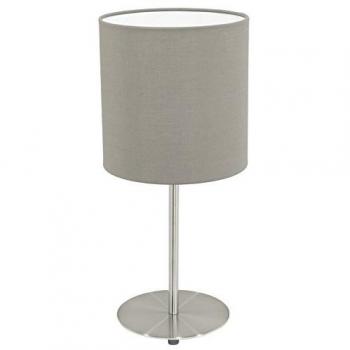 Lámpara de mesa Eglo Pasteri 40 cm Taupe y Níquel Mate E27