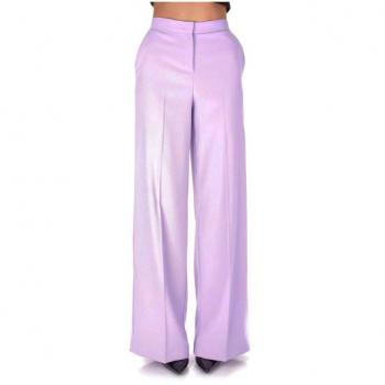 Pinko Purple Polyester Dress - IT46 | L, Pinko Elegante Trousers Lilac, Wide Trousers, female, Purple, Size: L