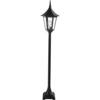 Farol Jardín Valencia Negro 126 Cm IP54 E27 1 Luz Pilar Linterna